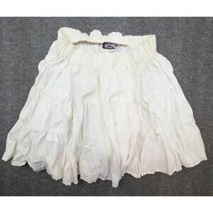 Shelbi Ranch One Size Cream Tiered Ruffled Cowgirl Western Skirt